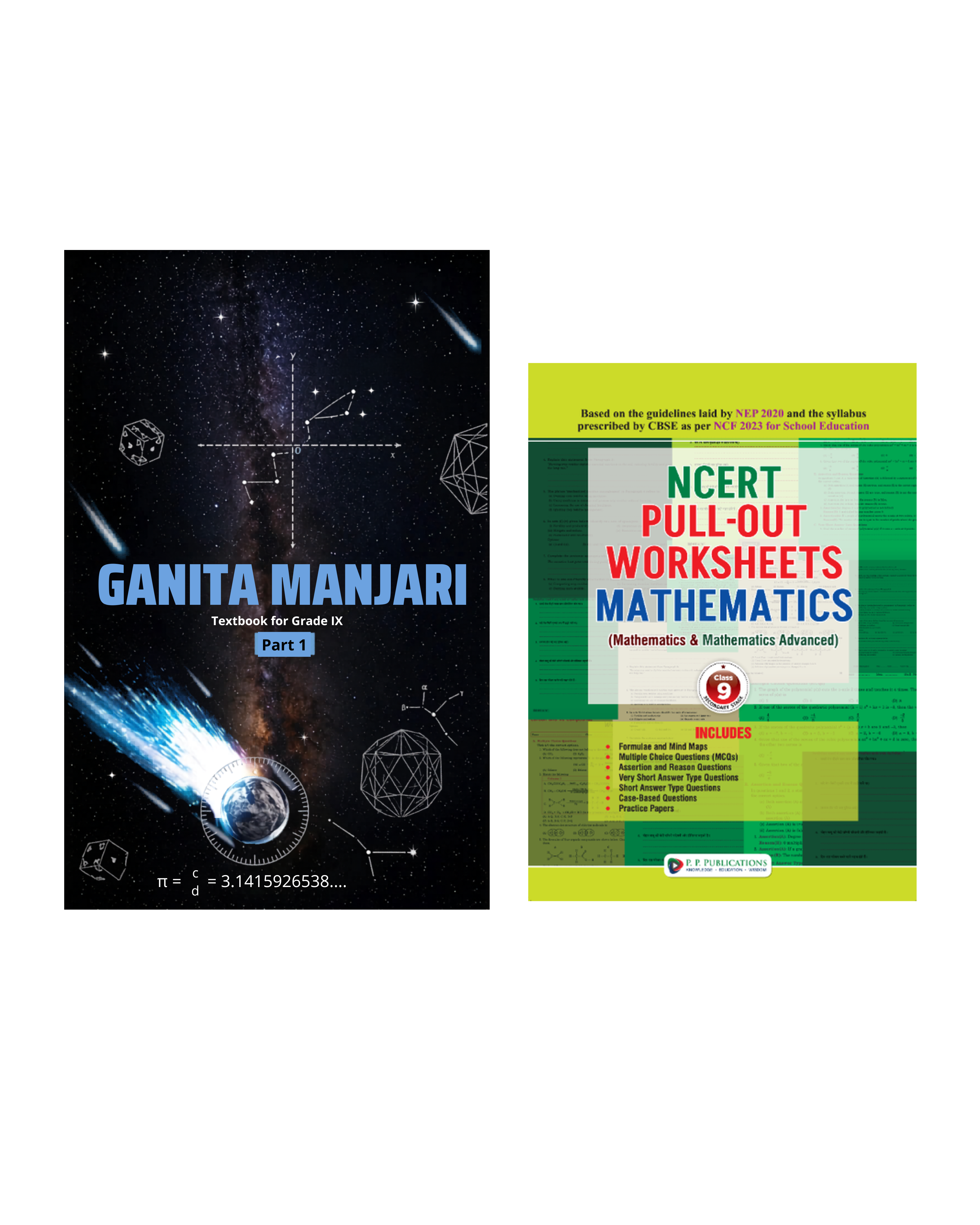Ganita Manjari – Textbook of Mathematics for Class 9 (Part 1) with NCERT Pull-Out Worksheets | Class 9 Maths Combo | NEP 2020 & NCF 2023 | NCERT